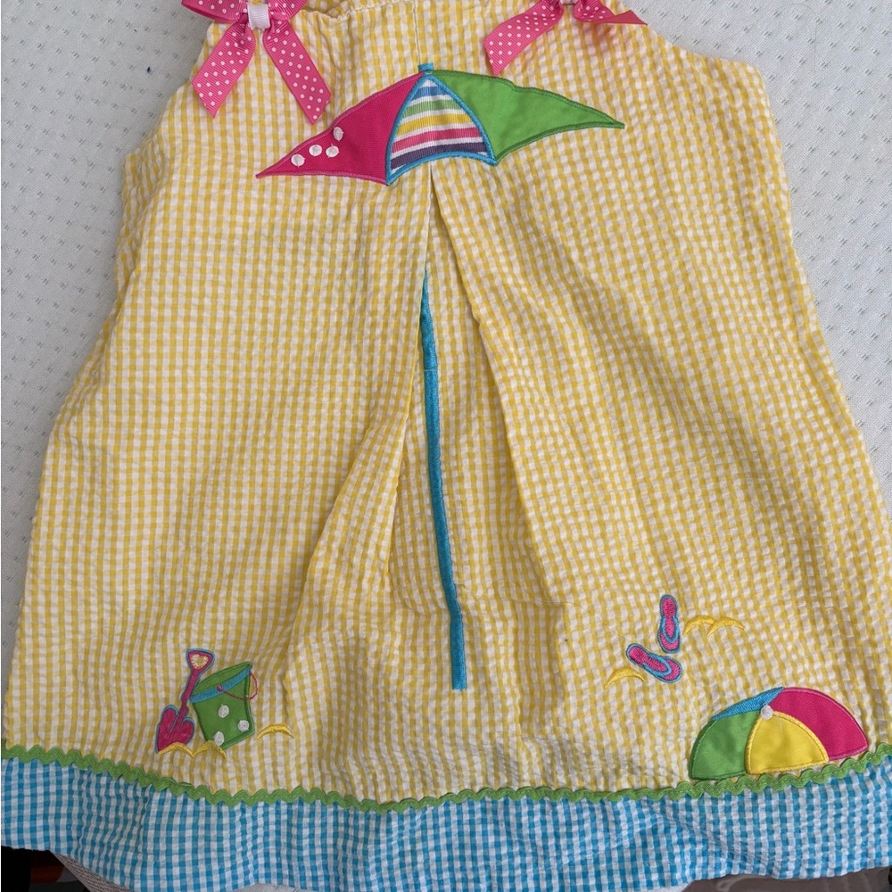 Red Dress Boutique Yellow and Green Kids Gingham Dress